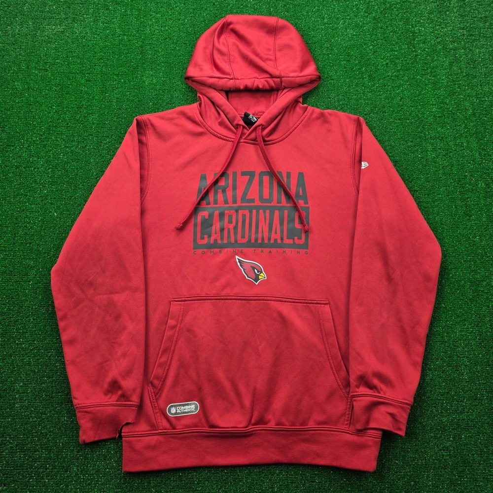 Arizona Cardinals NFL Combine Training Hoodie Sweatshirt Mens Small Sleeve Flaw